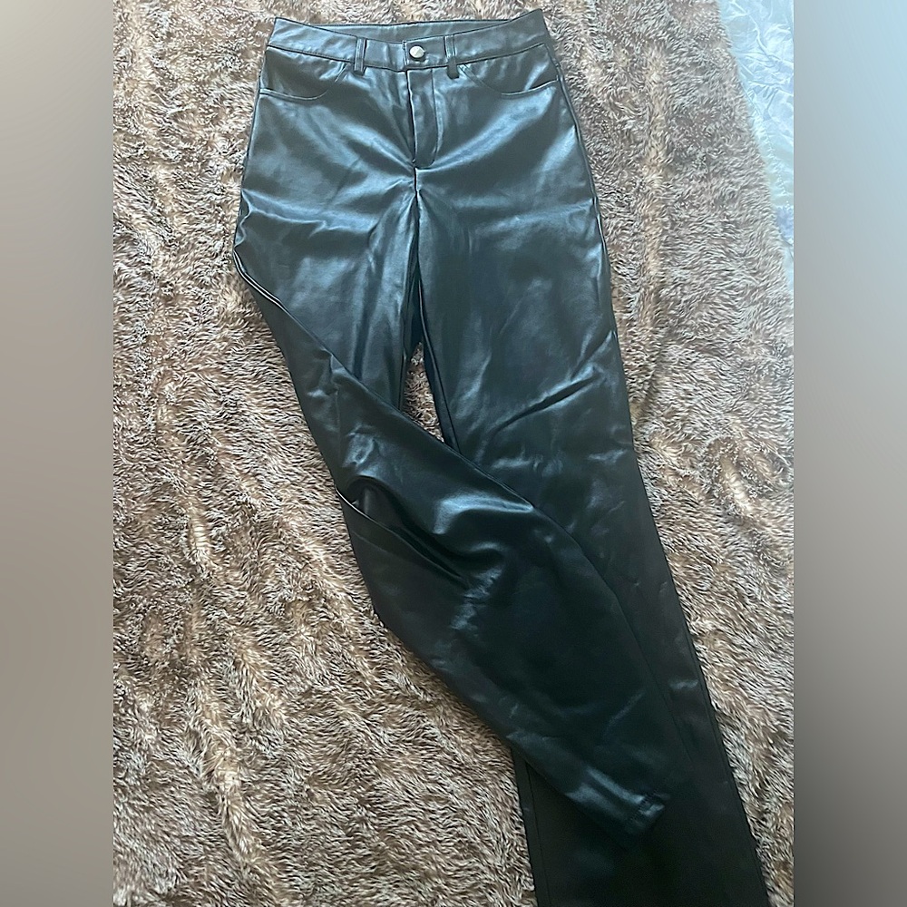 SHEIN faux leather pants